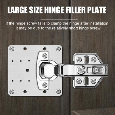 6 Stück Schrank Scharnier Reparaturplatte Set Rostbeständig Große Scharnier Reparaturplatte Türscharnier