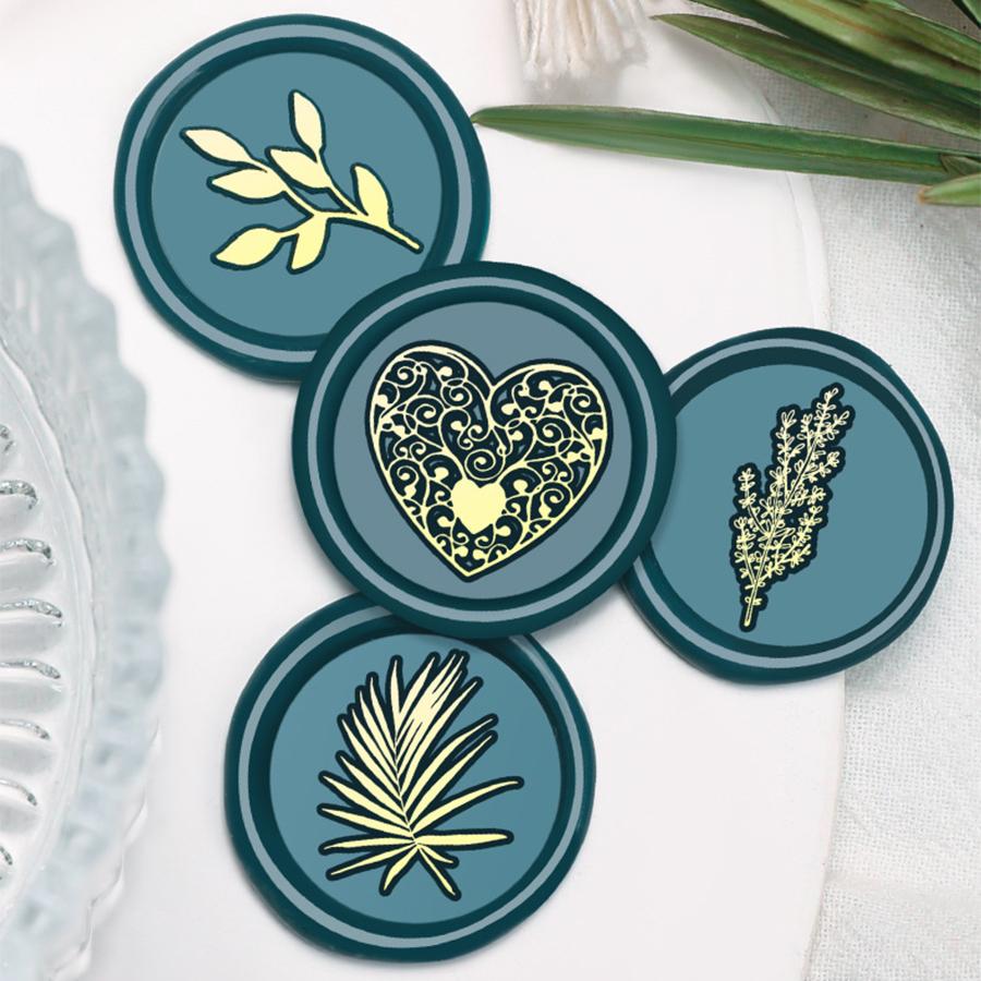 Botanical Monstera Leaf Wax Seal Stamp Classic Plant Vintage Sealing Wax Stamp Retro 25mm Removable Brass Head for Wedding Invit