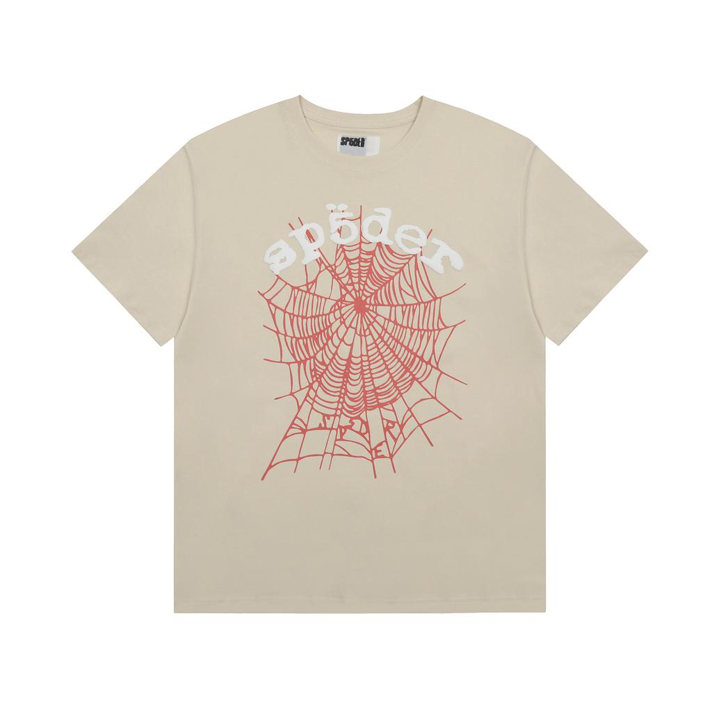 2025 European and American Trend Sp5der New 555555 Phobia NY Spider Web Letter Cotton Couple Short