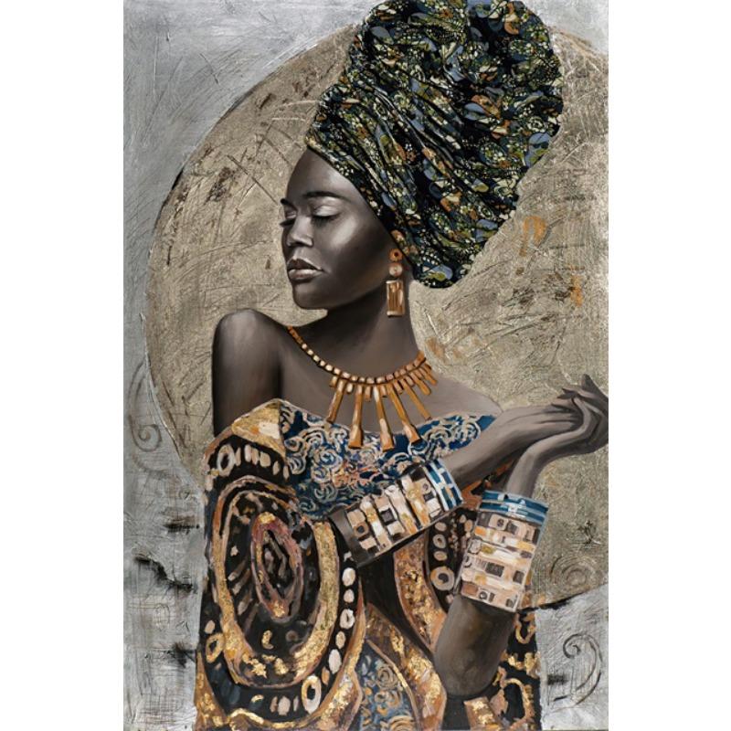 African Woman Abstract Art Canvas Paintings Africane Girl Africa Art Posters and Prints Wall Art Pictures for Living Room Decor