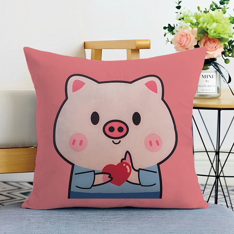 Cartoon Animal Print Dekorativní povlak na polštář Ložnice Obývací pokoj Čtvercový povlak na polštář