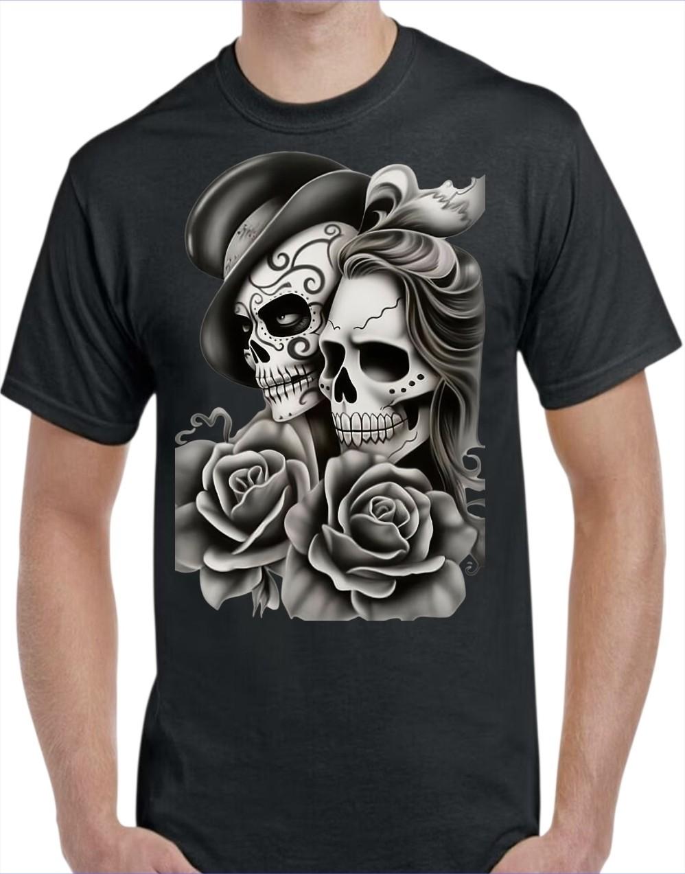 

Dia De Los Muertos Men s T-Shirt White or Black or Gray Small to 3X-Large 5XL різнокольоровий