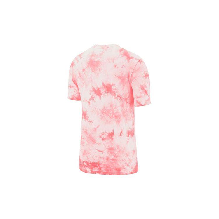 Nike Tie-Dye Logo Print Splatter Short Sleeve T-Shirt Men Tops Pink BQ0079-100
