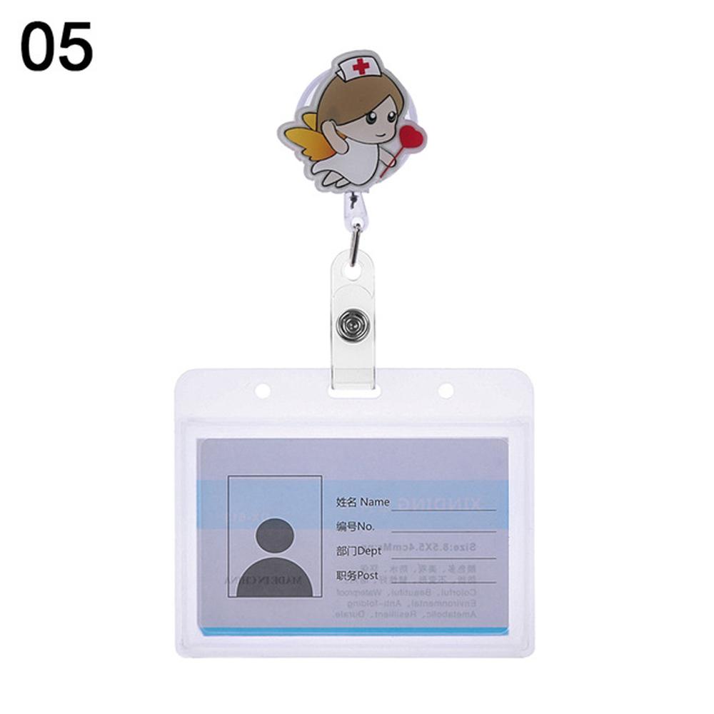 Badge Holder Clip ID Card Aluminum Name Card Holder Retractable Badge ID Badge Holder Nurse Doctor