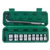 10Pcs/Set 1/2-inch Drive Socket Wrench Set Quick Released Hex Ratchet Handle With Bent Rod Mechanic Tool Kit