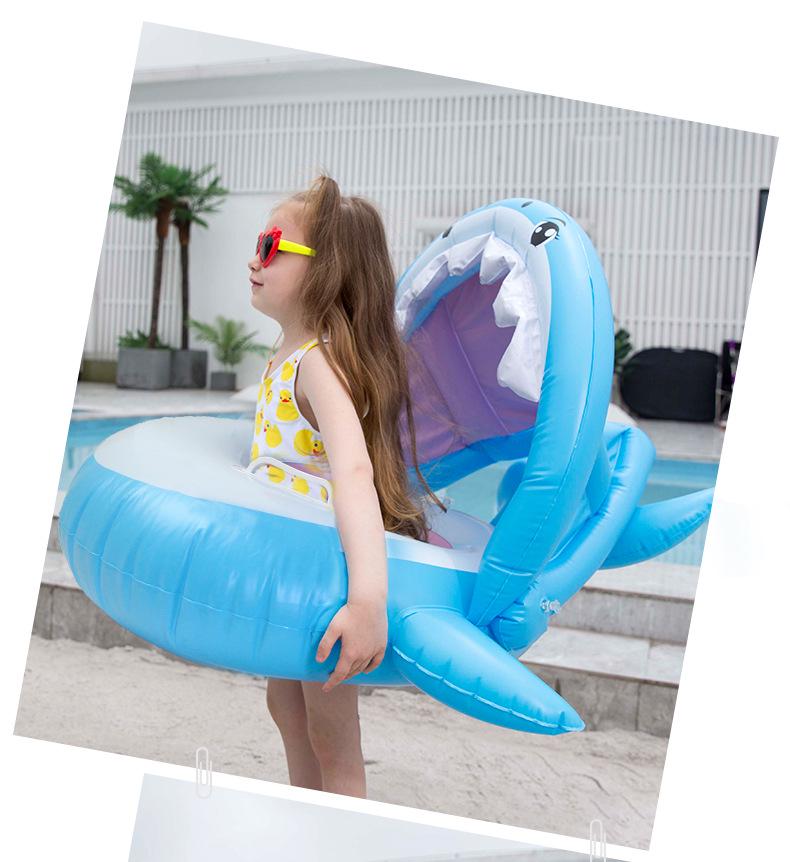 Yellow Sun Protection Baby Swimming Seat Ring - Anti-Rollover Design