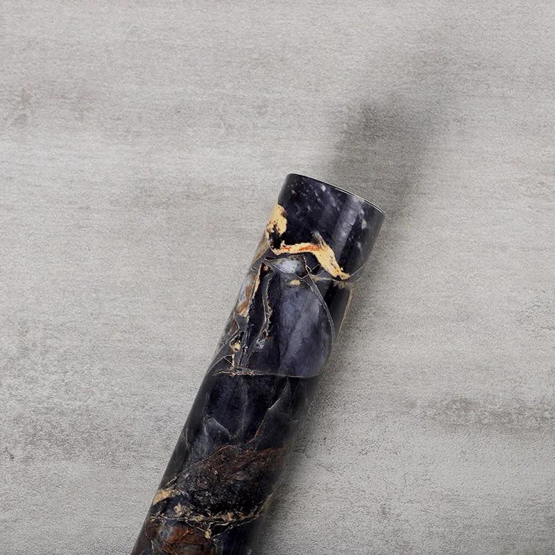 Sapphire Marble Pattern Self-Adhesive Wallpaper Waterproof Oil-Proof Decorative Film for Desktop Window Sill Kitchen Wall