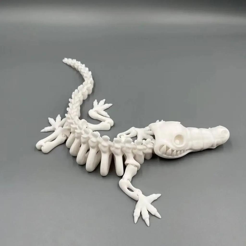 3D Printed Gem Articulated Crocodiles Rotatable 3D Crocodiles Toy Posable Joints Fidget Surprise Toy For Autismadhd# Color: A2