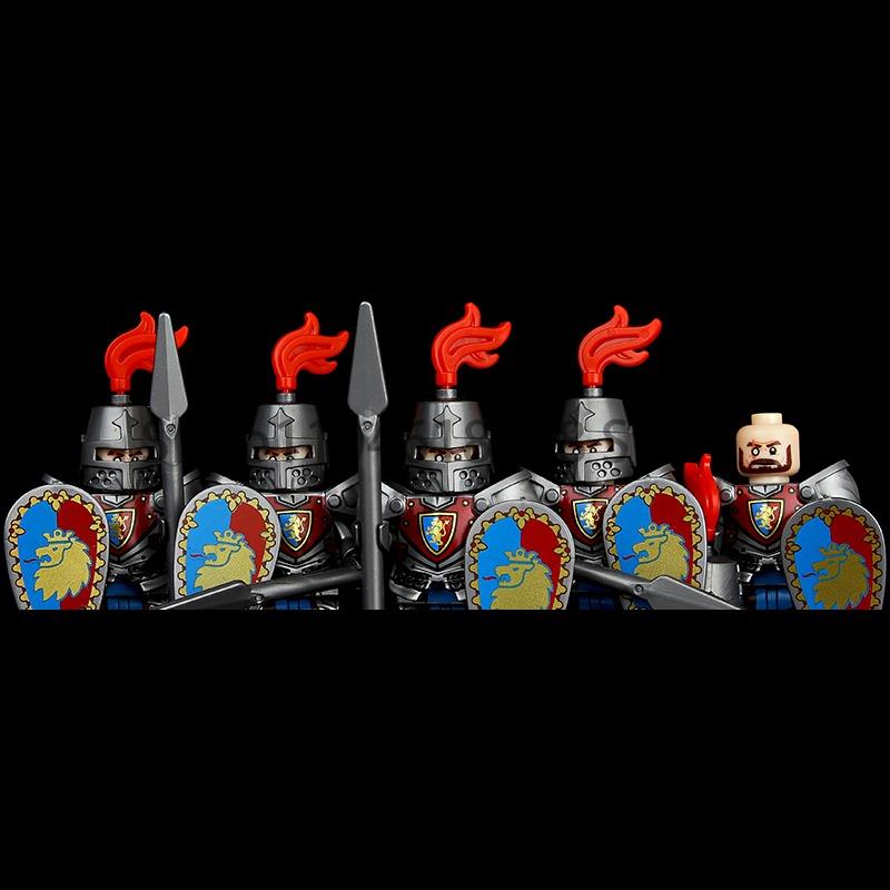 Medieval Military Noble Knights Building Blocks Figures Accessories Helmet Armor Shield Sword MOC Bricks Toys Friends Gifts