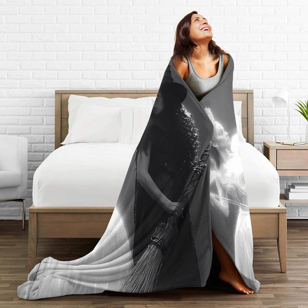 2025 New Wicked For Good Elphaba & Glinda Blanket Soft Plush Throw Blanket For Couch Chair Picnic Flannel Bedspread Bed Cover