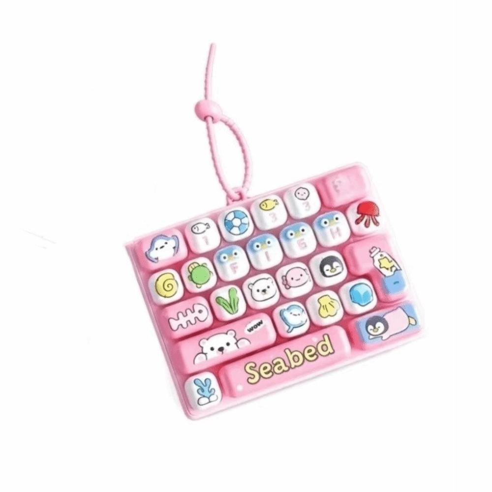 Cute Design Decompression Button Toy Creative Style Keyboard Keychain  Popular Pendant