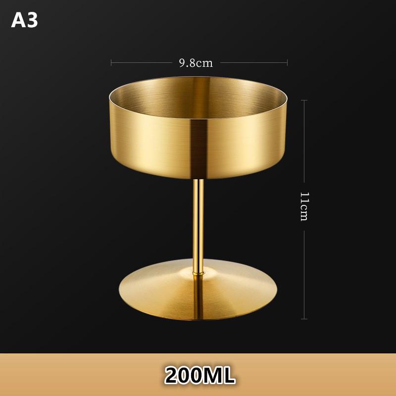 Edelstahl Dessertbecher Puddingbecher Luxus Eisbecher Hoher Fuß Joghurt Dessertbecher Servierteller Obstschale Kuchenplatte