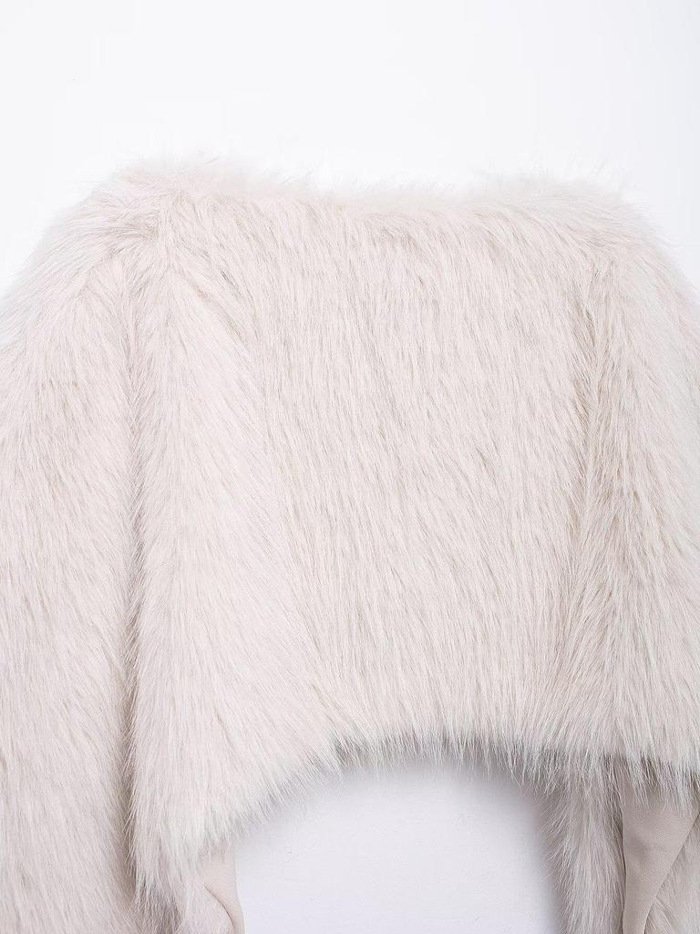 Women's High-End Faux Fur Pullover Coat - Autumn/Winter Versatile Short Style