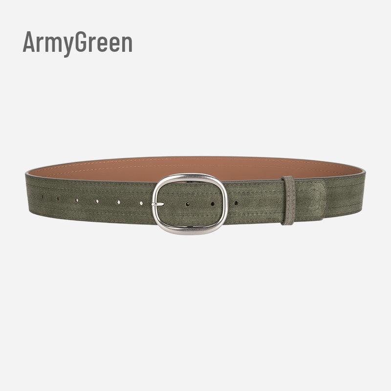 Трендовый женский ретро замшевый кожаный ремень для стройности талии с аксессуарами 105 cm