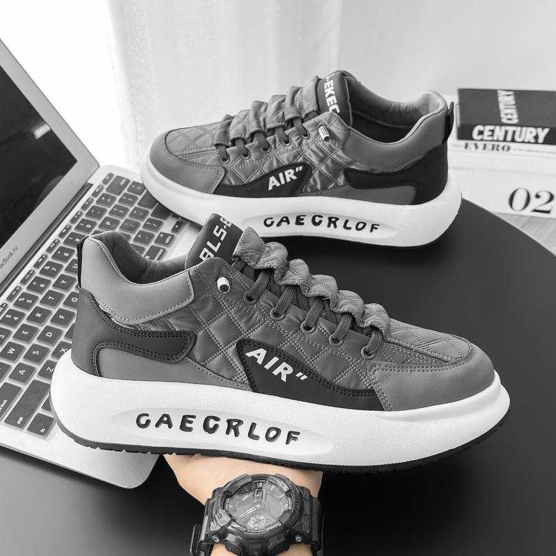 Men's shoes spring travel sports leisure versatile students pedal thick soles to increase height Xiaobai dad trendy shoes summer men