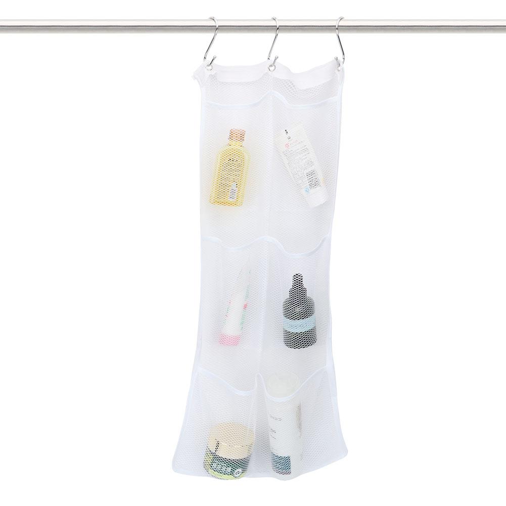 Hängender Netz Bad Dusch Organizer Großer Duschkorb Badezimmerzubehör (S-förmiger Haken)