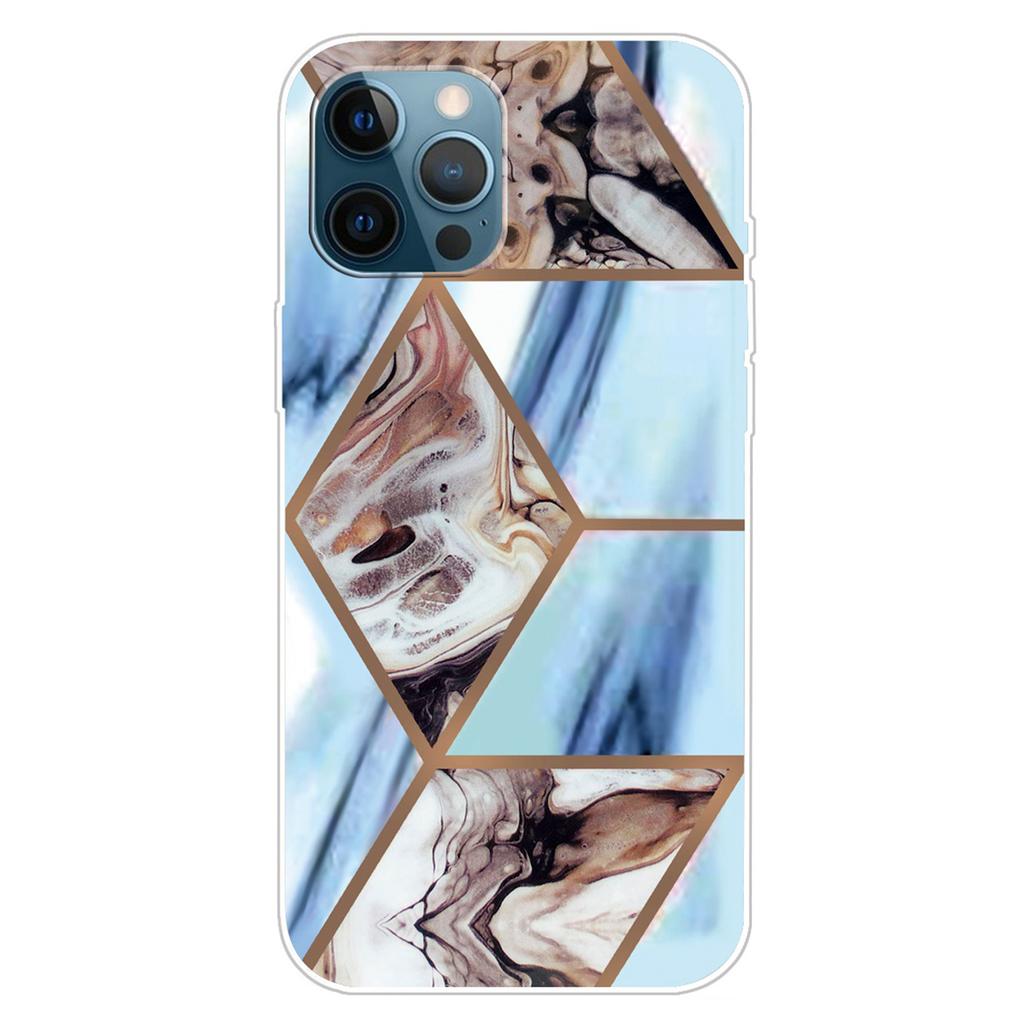 For iPhone 16 Pro Case Abstract Marble Pattern Printing TPU Phone Cover
