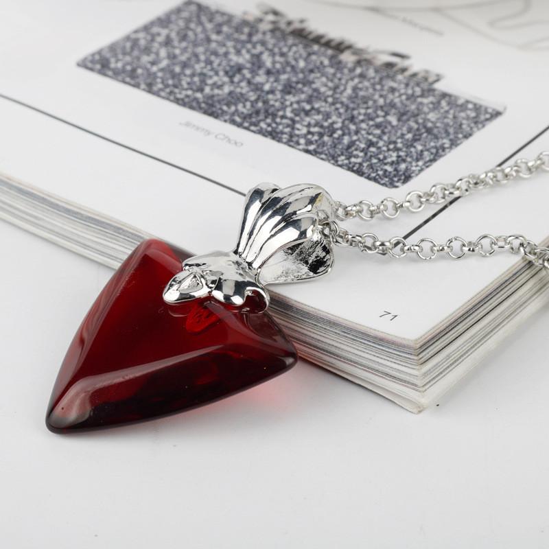 Tohsaka Fate Night Rin Necklace With Resin Heart For Cosplay Travel Or Use Gift