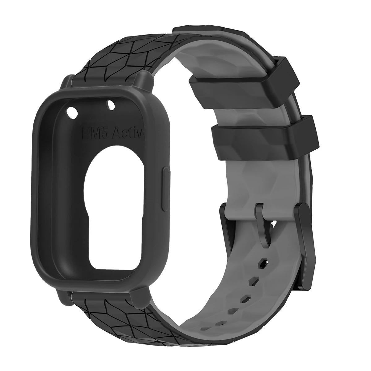 

Силіконовий захисний чохол+ремінець для Xiaomi Redmi Watch 5 active/5 Lite протиударний чохол для екрана м який дихаючий спортивний ремінець for redmi 5 lite