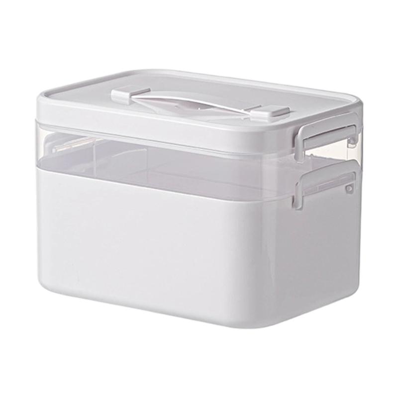 Large Capacity Organizers Multilayer Designs Clear Cover Household Medicines Storage Box Portable And Sturdy small 1350₽