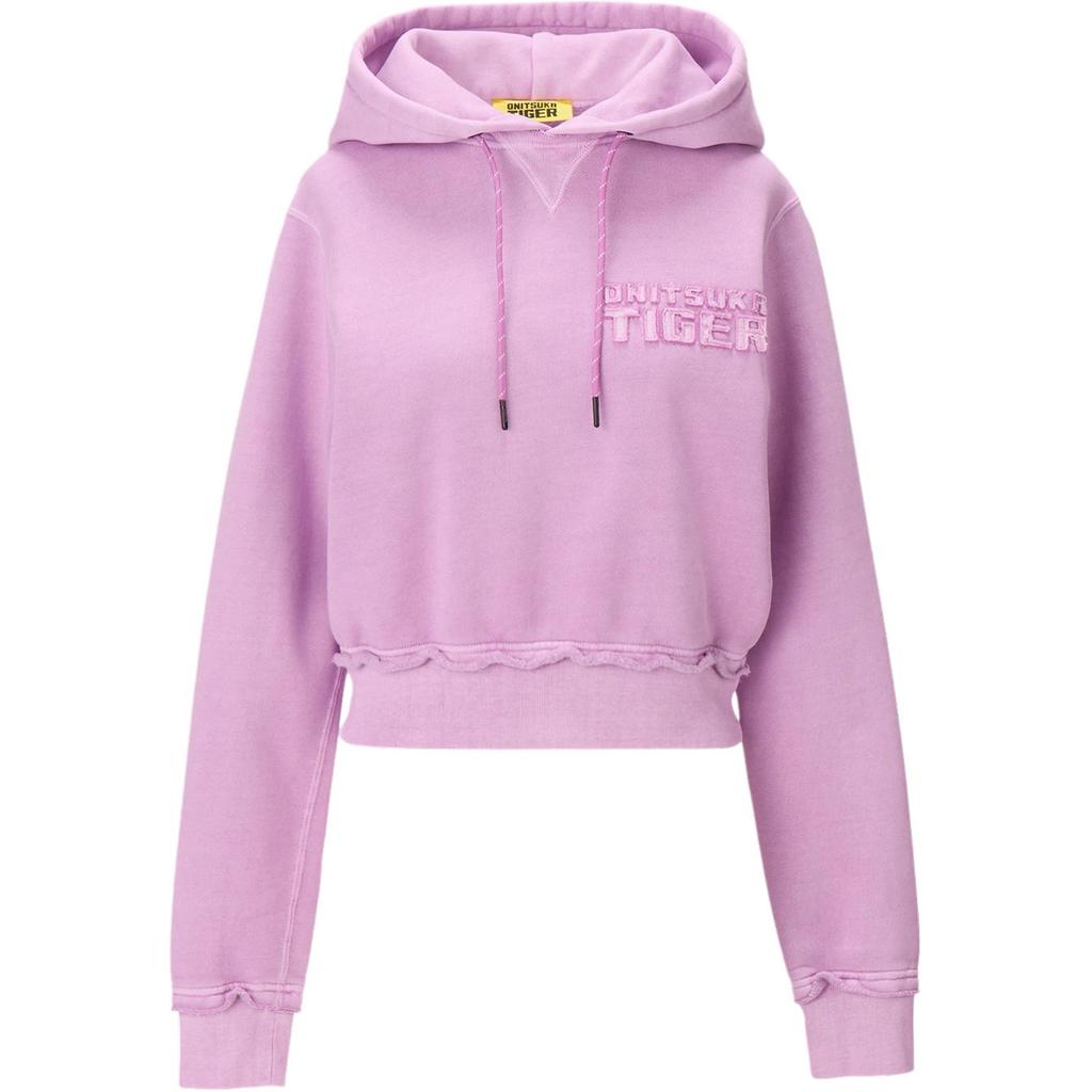 ONITSUKA TIGER Letter Logo Loose Fit Cropped Long Sleeve Sweatshirt Women Sweatshirt 2182B433-700
