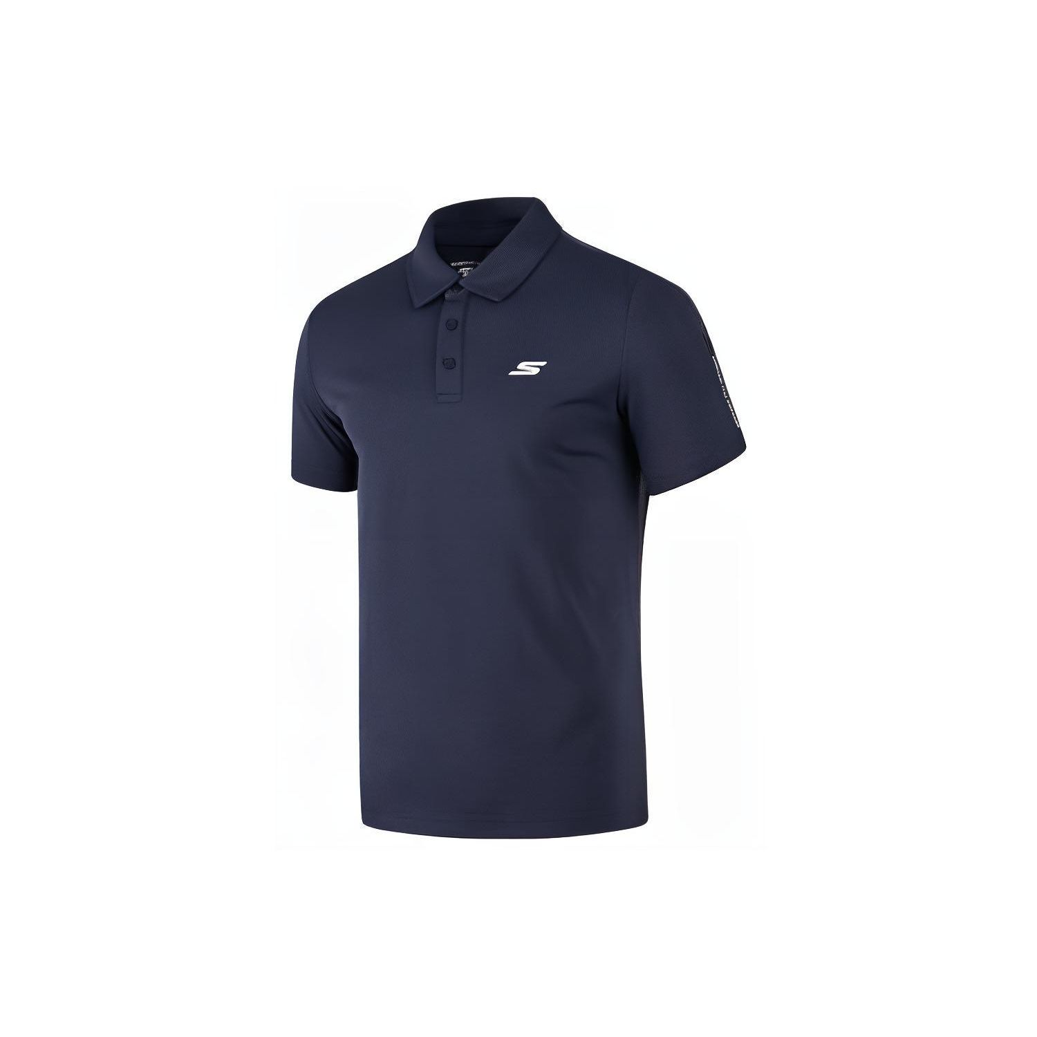 Skechers Solid Fitted Knitted Polo Short Sleeve T-Shirt Men Tops P223M027-02MZ S