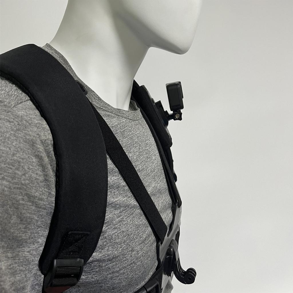 Lightweight Action Camera Strap Mount Holder With Rapid Unlocking System And Multiple Directional Positioning Capability