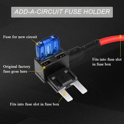 10/5 peças 32V Porta-fusível de carro MINI PEQUENO MÉDIO Adaptador TAP Add-a-circuit Fusível de lâmina ATM Padrão Micro Mini para Carros Furgões