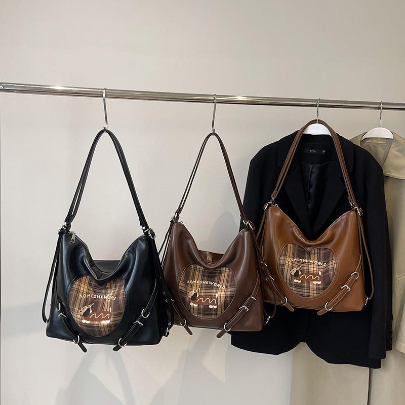 Premium Tote Bag Women's New Autumn and Winter Commuter Retro Large Capacity Backpack Casual Multifunctional Bag
