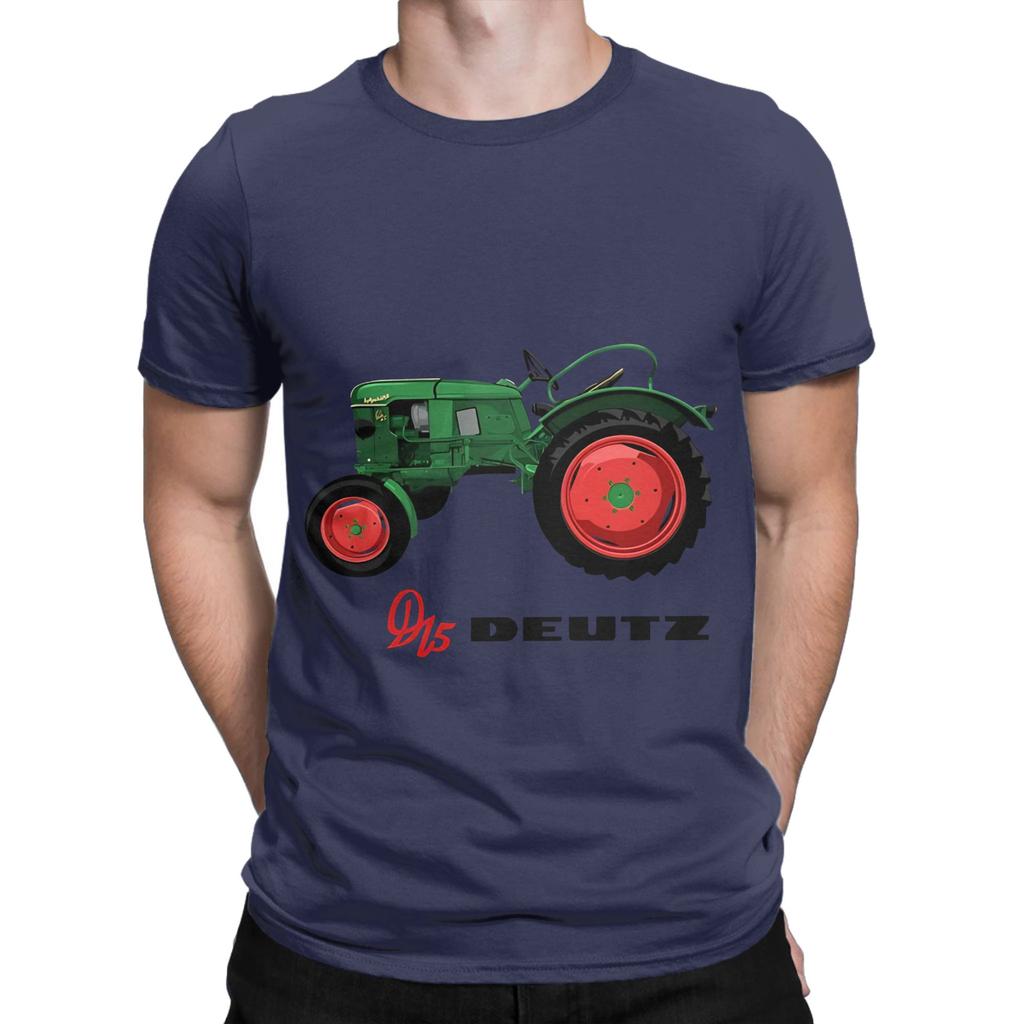 Vintage Traktor D15 Deutz Illustration Neuheit 100% Baumwolle T-Shirt Deutz Fahr Oberteile Tees Für Unisex