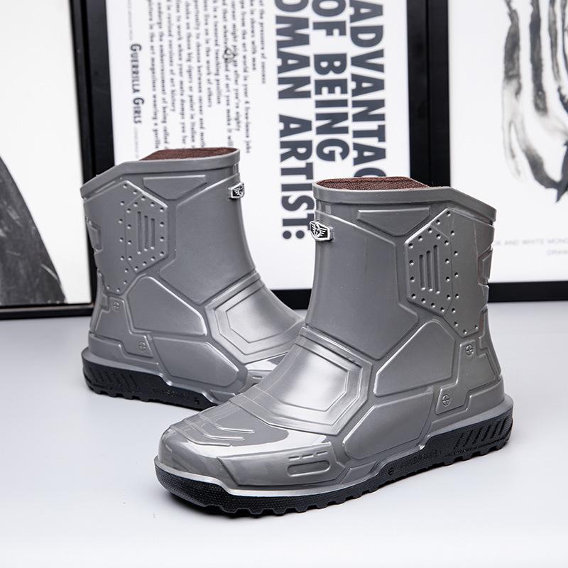 Spring And Autumn Outdoor Rain Boots Men And Women Waterproof Shoes Work Shoes Rain Boots Kitchen Rubber Shoes Water Boots 36-45