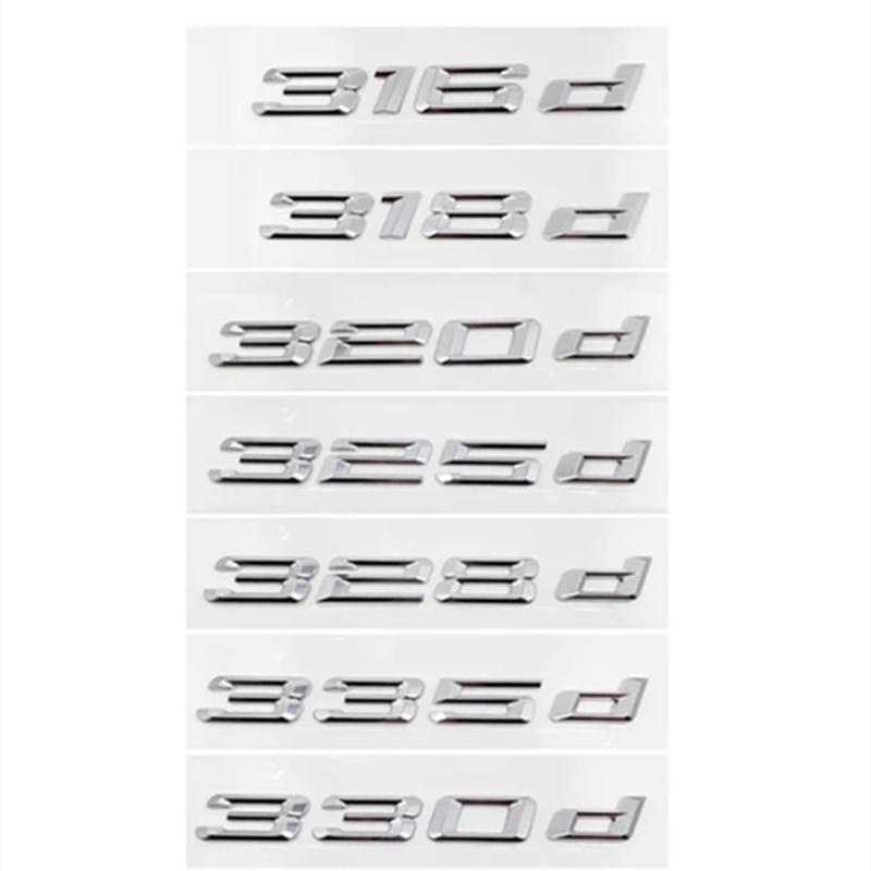 3D ABS 316d/i 318d/i 325d/i 328d/i 330d/i 320d/i Emblem Letters Sticker Car Trunk Badge For E90 E46 E36 F30 F31 Accessories