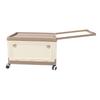 Folding Storage Bin with Lid Wheels PP Stackable Rolling Utility Storage Box Container with Handle