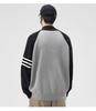 2025 Men's Stand Collar Color Block Cardigan: Trendy Wool Jacket for Spring, Autumn, Winter