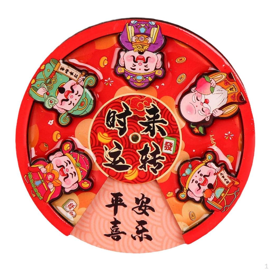 Fridge Magnet Celebrating Wealth, Round Decorative Sticker for Whiteboards And Refrigerators