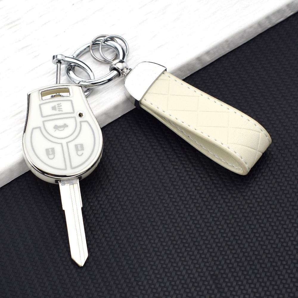 Weiche TPU-Schlüsselanhänger-Schutzhülle für Nissan Rogue Altima Sentra Qashqai Tiida Pathfinder Maxima Juke Micra March Cube Terrano
