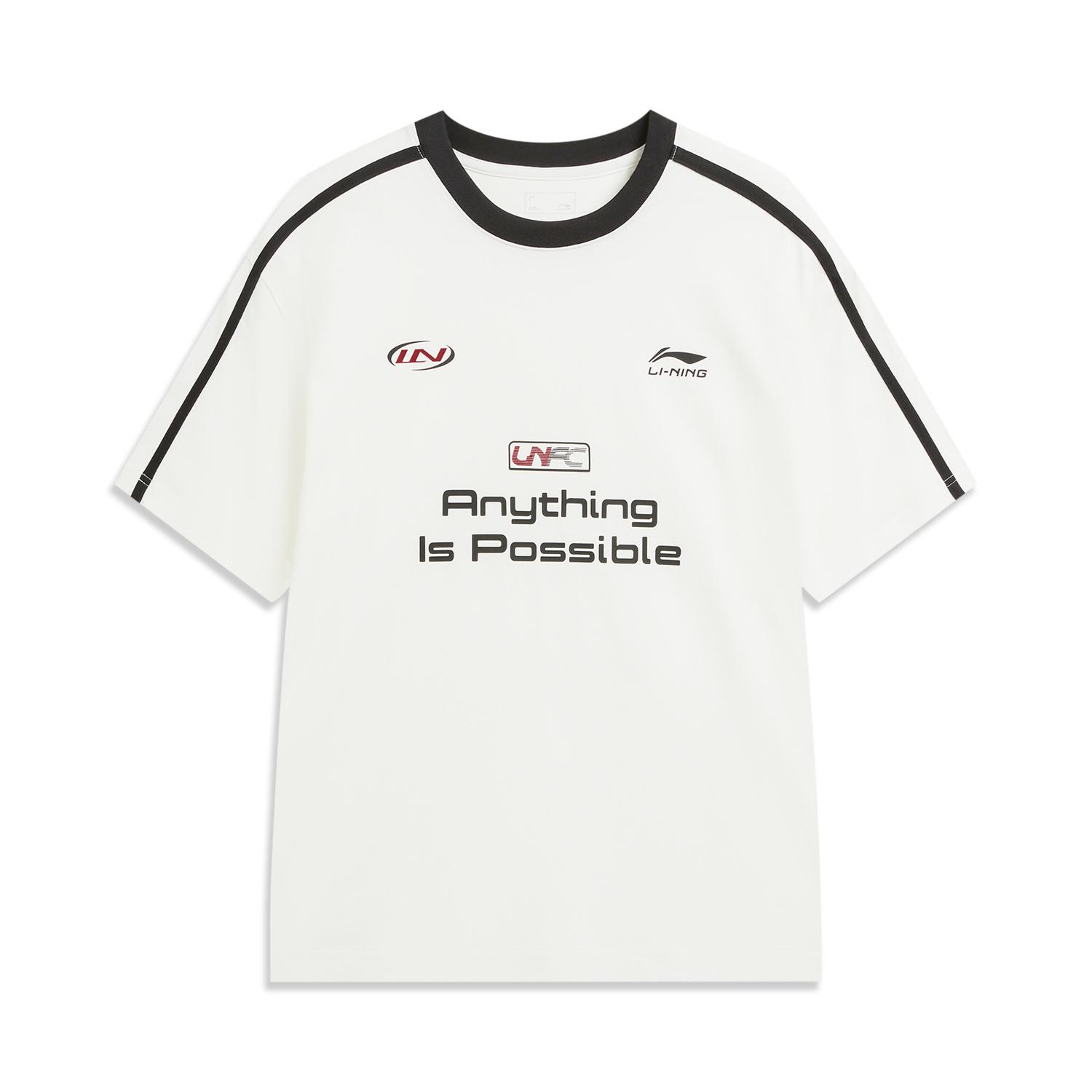 

Li Ning Спортивный Стиль Жизни Серия Американский Ретро Повседневная Мода Универсальная Летняя Футболка Свободная С Круглым Вырезом Логотип Буквы Футболка Унисекс Топы ATSW263-2 S