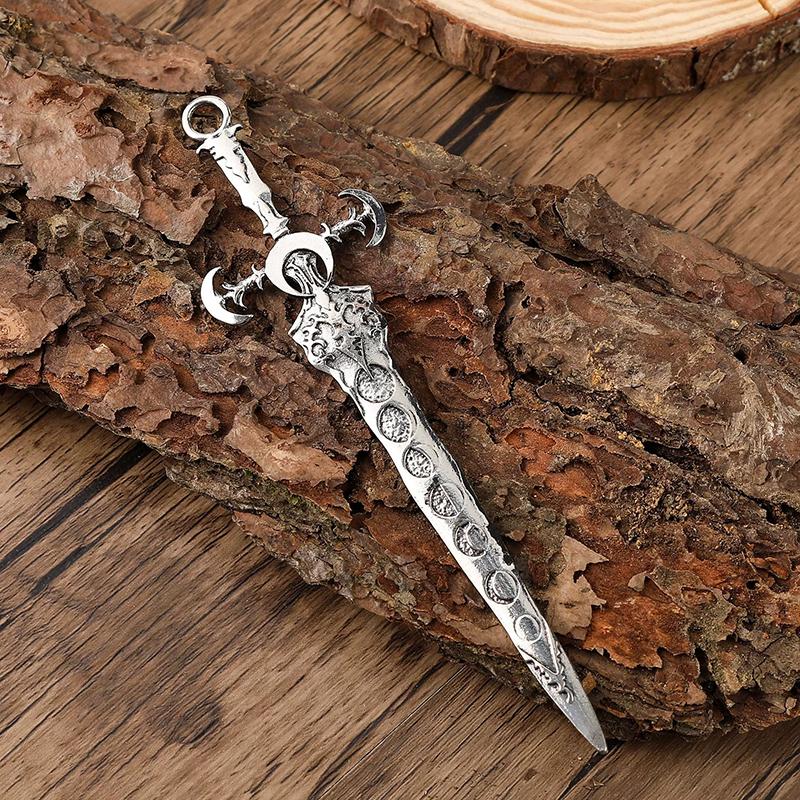 Retro Viking Wave Sword Hairpin Unisex Rose Crown Sun Moon Sword Hair Stick Unique Hair Accessories Norwegian Style Party Gift
