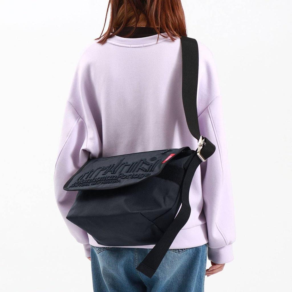 Messenger Bag Official MP Embroidery Vintage Messenger Bag Black [Manhattan Portage]