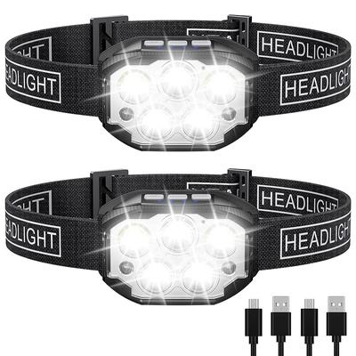 Lumen 1200 Led Rechargeable Headlamp Motion Sensor HeadLight Waterproof Head Flashlights For Outdoor Camping Fishing Head Lamp