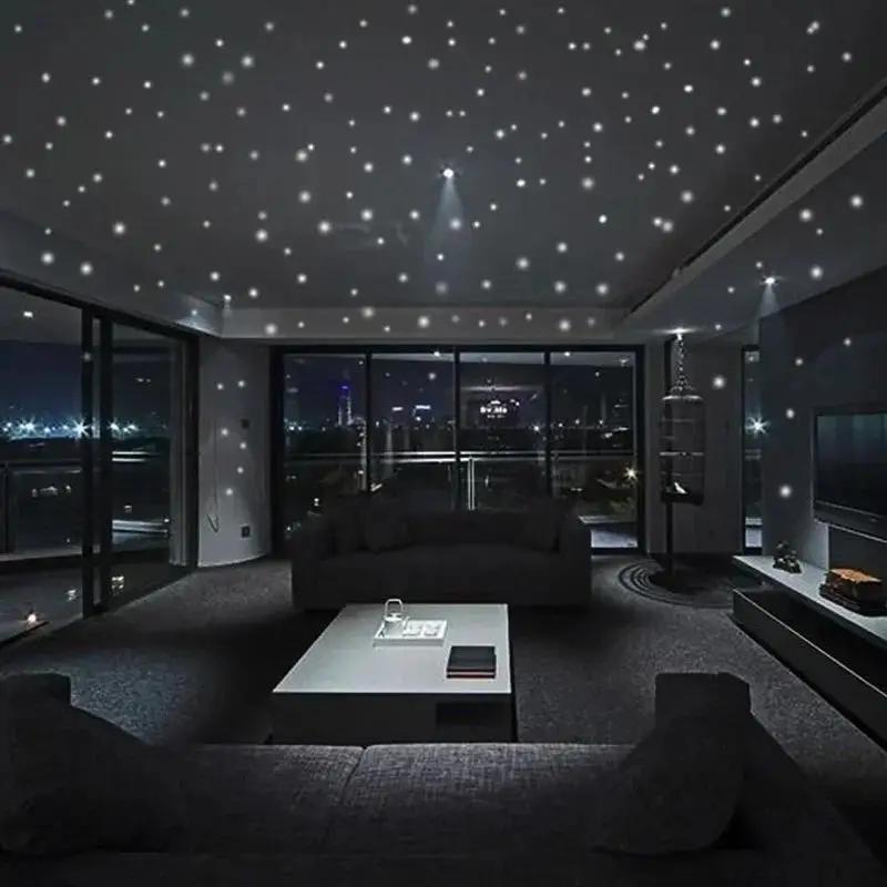 407Pcs Luminous Dot Wall Stickers Ceiling Starry Sky Top Luminous Star Wall Stickers Creative Children's Rooms Fluorescent Decor