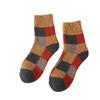 Cute Home Plush Socks Towel Socks For Male Middle Tube Socks Wool Socks Men Hosiery Lattice Socks