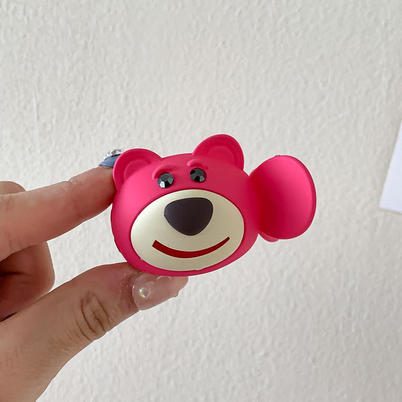 New Frosted Cartoon Bear Grab Hair Clips Women High Ponytail Fixed Artifact Hairpin Cute Mini Cawl Clip Girls Hair Accessories