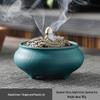 Celadon Ceramic Incense Burner - Antique Style, Small Size, Ice Crack Kiln, Sandalwood Incense Holder.