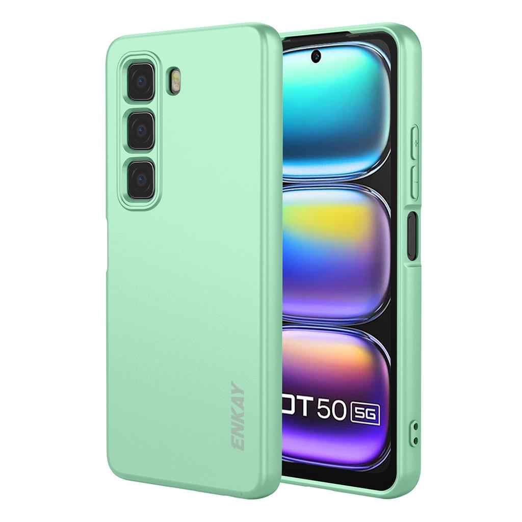 For Infinix Hot 50 5G Silicone Case Straight Edge Cell Phone Back Cover