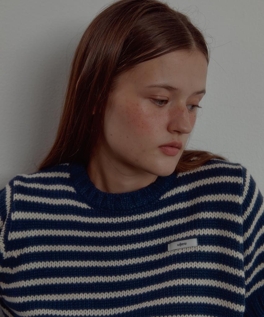 Leteoli Lr Stripe Half Knit_Navy