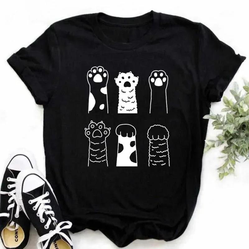 Kawaii Cats Print Summer Cute Women Tshirt Funny Cartoon T Shirt FeUnisex Unisexs Tshirt 90s Fashion Korean Style Top Tee