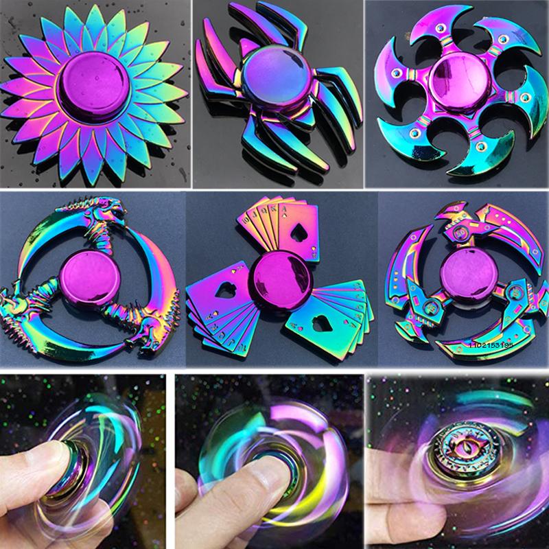 21 Stile Bunter Fidget Spinner Stressabbau Handspinner Metall EDC Spinner Schreibtisch Kreisel Spielzeug Erwachsene Kinder Geschenke Fidget Spielzeug