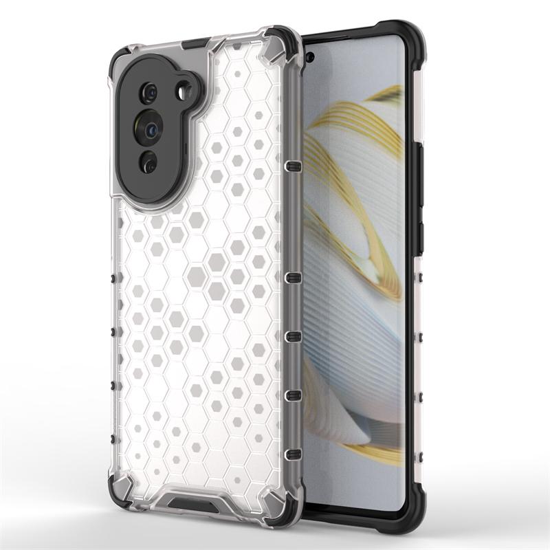 

For Huawei Nova 10 Cover Huawei Nova 10 Capas New Bumper Shockproof Transparent Honeycomb Clear Cover Huawei Nova 10 Pro Fundas For Nova 10 Pro чистый