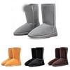 Luxuriöse Damen Winter Warme Wildleder Knöchel Schneestiefel Mit Gemütlichem Pelz Verdicktem Futter